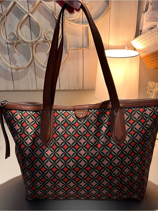 Fossil Handbags - Fossil Sydney Multi-color Coated Canvas Tote Bag